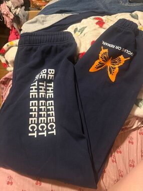 🔥🦋Mayfair the label amazing positivity joggers size M/L with graphics on front